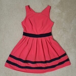 B.Darlin Women's Fit and Flare Pink Dress, Size Small